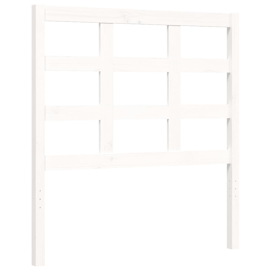 vidaXL Bed Frame without Mattress White 90x200 cm Solid Wood