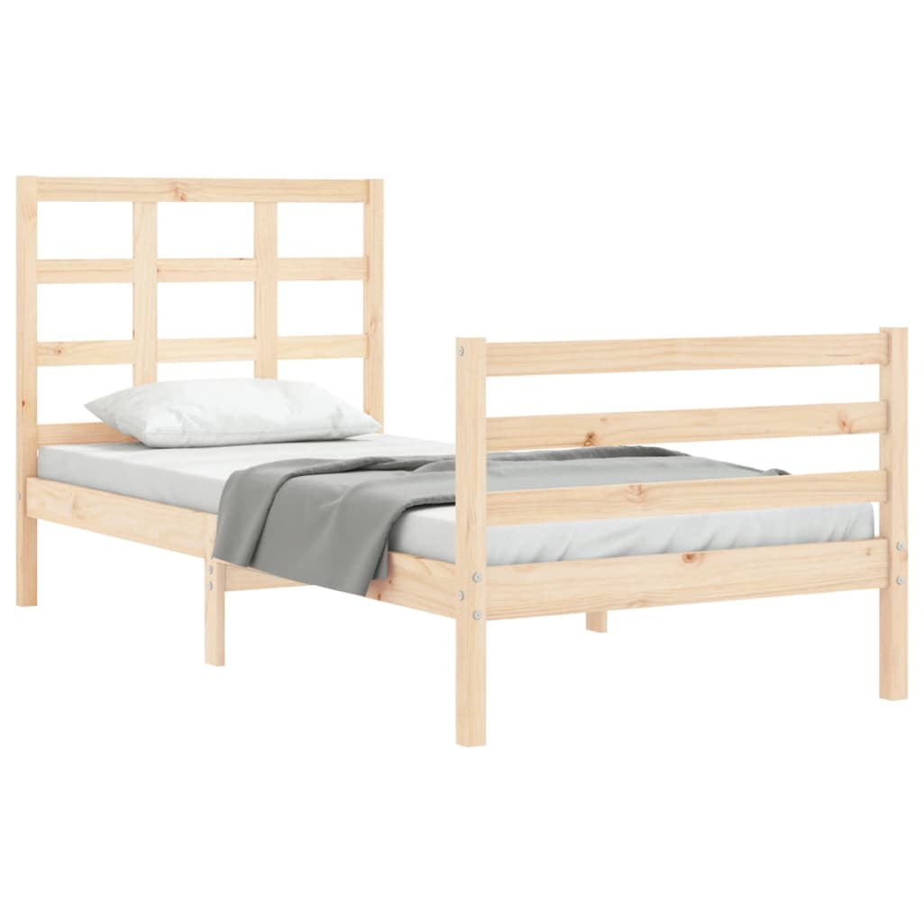 vidaXL Bed Frame without Mattress 100x200 cm Solid Wood