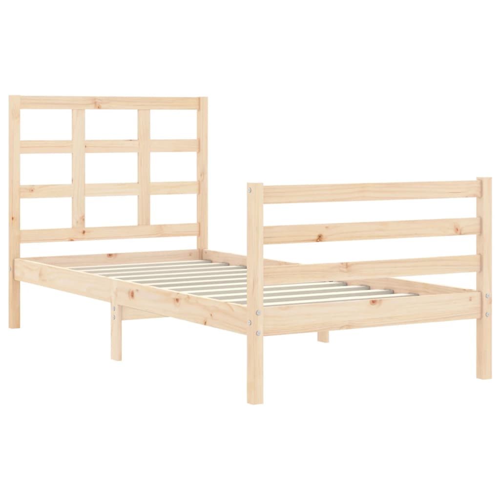 vidaXL Bed Frame without Mattress 100x200 cm Solid Wood