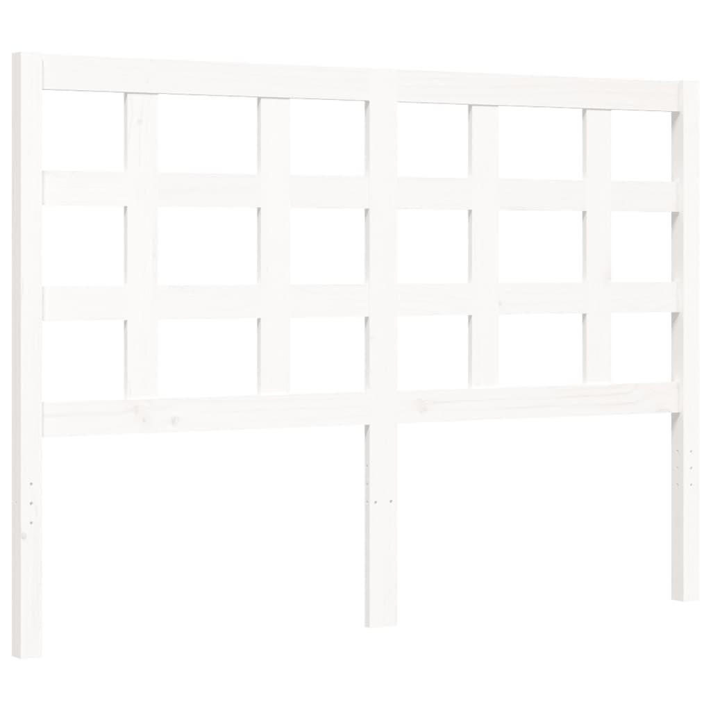 vidaXL Bed Frame without Mattress White 140x200 cm Solid Wood