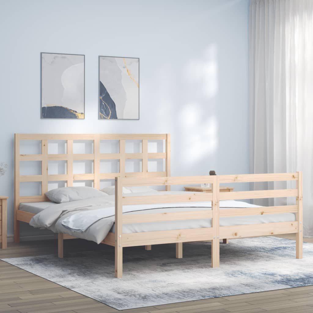 vidaXL Bed Frame without Mattress 160x200 cm Solid Wood