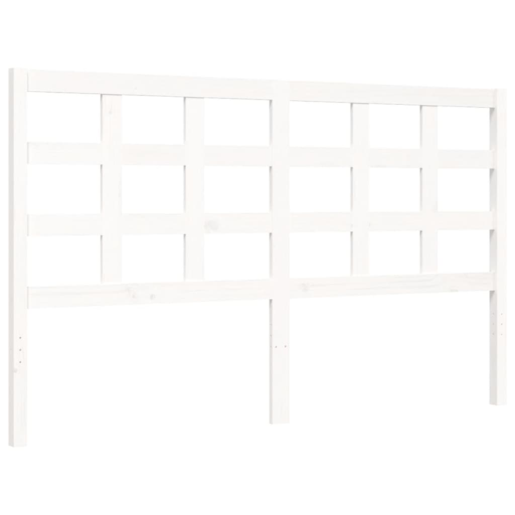 vidaXL Bed Frame without Mattress White 160x200 cm Solid Wood