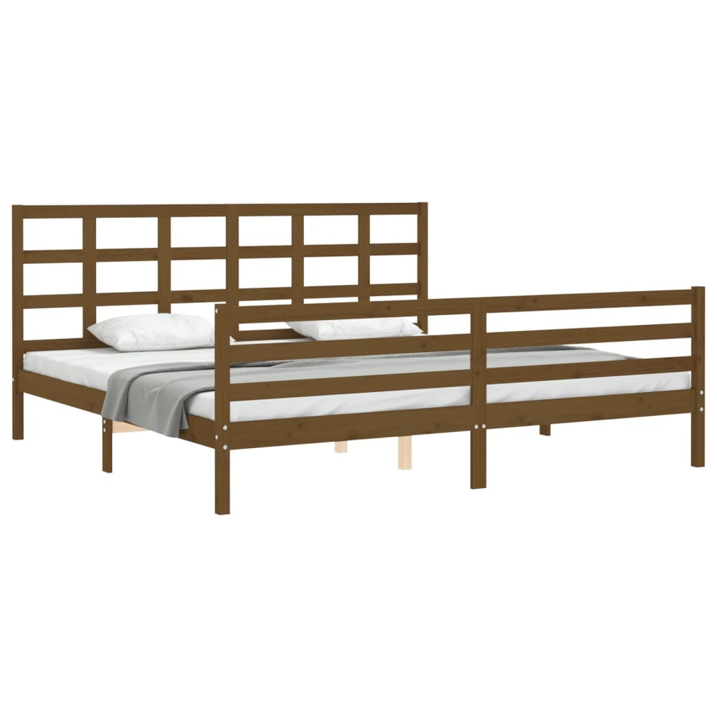 vidaXL Bed Frame without Mattress Honey Brown 200x200 cm Solid Wood