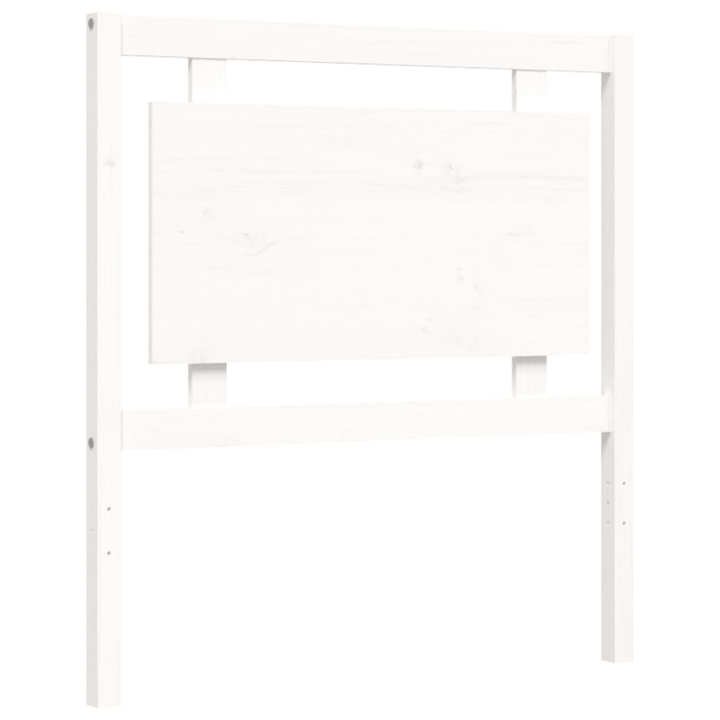 vidaXL Bed Frame without Mattress White Small Single Solid Wood