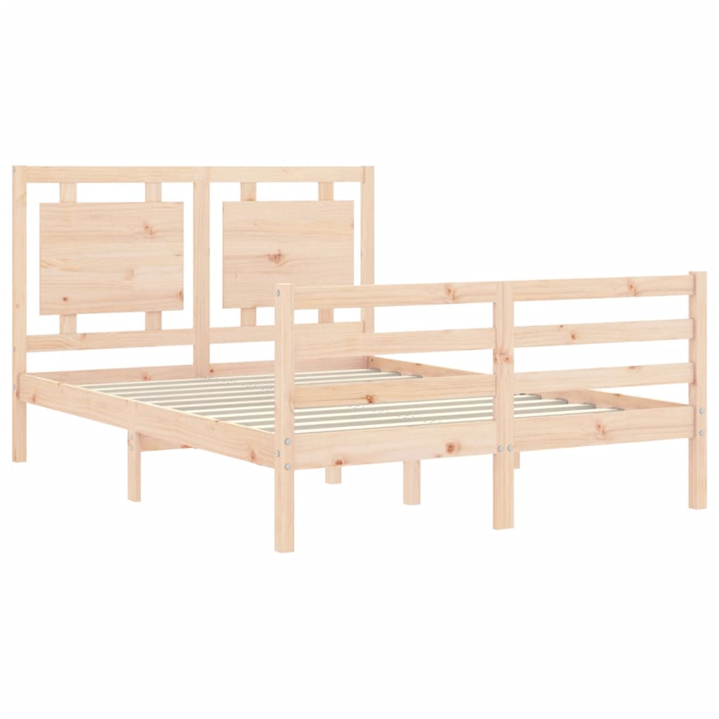 vidaXL Bed Frame without Mattress Small Double Solid Wood