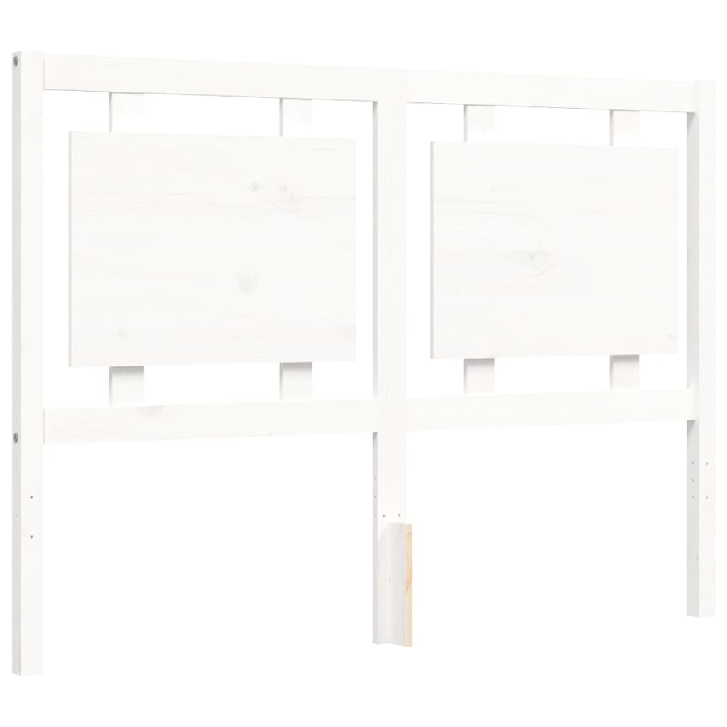 vidaXL Bed Frame without Mattress White 140x190 cm Solid Wood