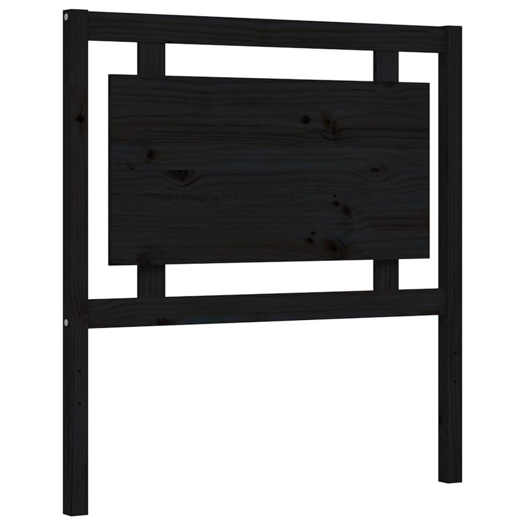 vidaXL Bed Frame without Mattress Black 90x200 cm Solid Wood