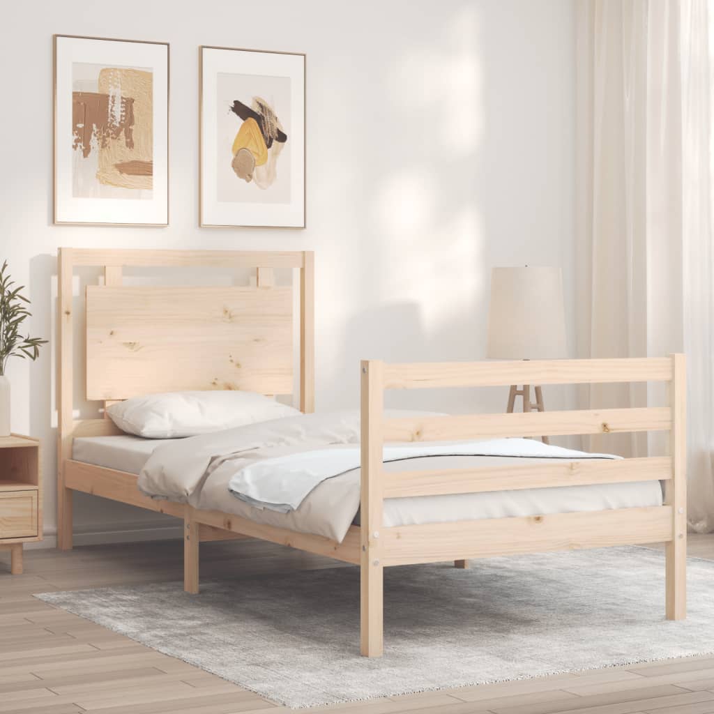 vidaXL Bed Frame without Mattress 100x200 cm Solid Wood