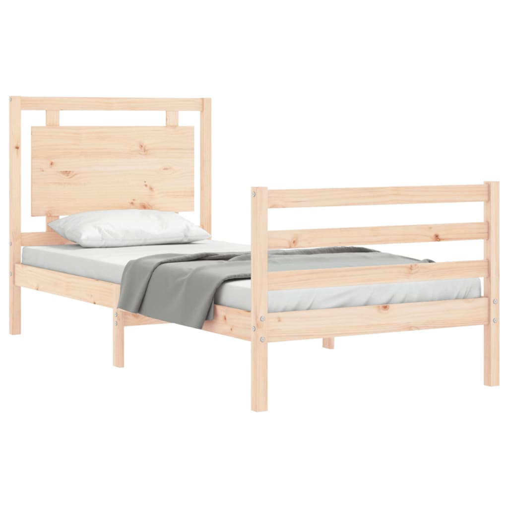 vidaXL Bed Frame without Mattress 100x200 cm Solid Wood