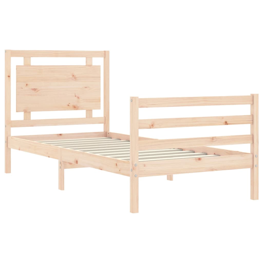 vidaXL Bed Frame without Mattress 100x200 cm Solid Wood