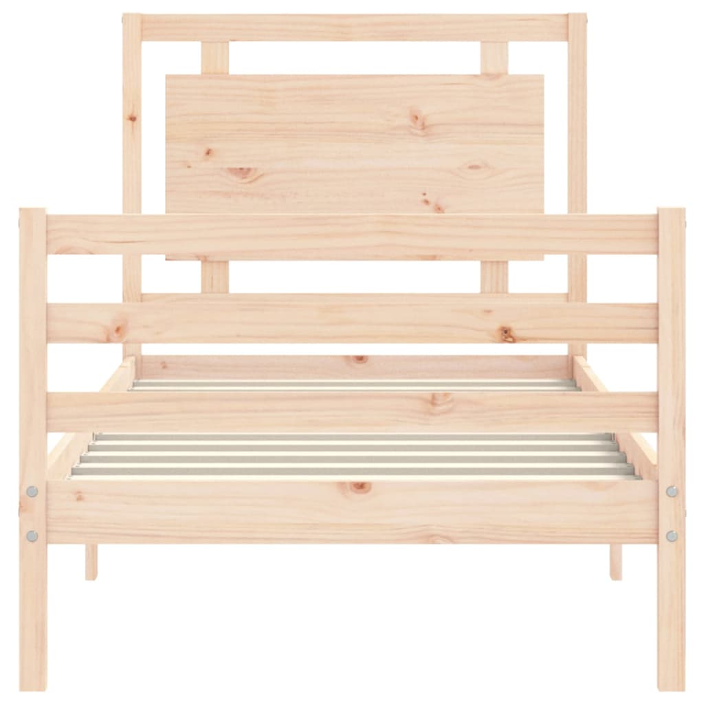 vidaXL Bed Frame without Mattress 100x200 cm Solid Wood