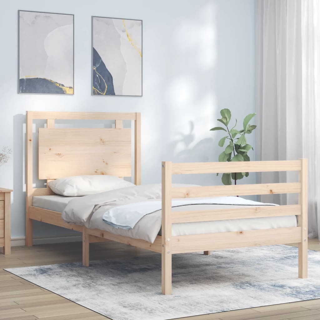 vidaXL Bed Frame without Mattress 100x200 cm Solid Wood