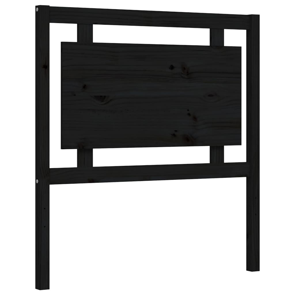 vidaXL Bed Frame without Mattress Black 100x200 cm Solid Wood