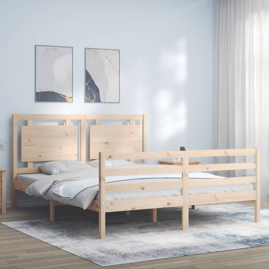 vidaXL Bed Frame without Mattress 160x200 cm Solid Wood