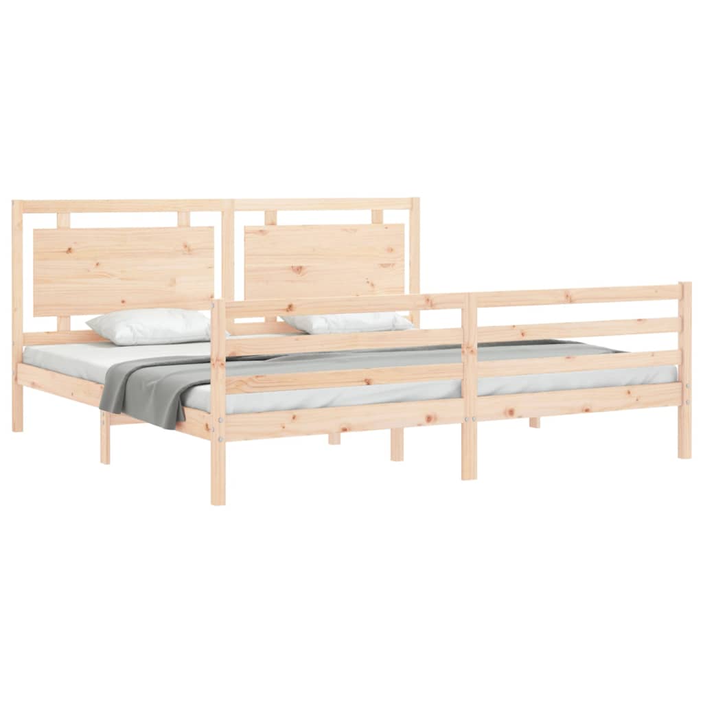 vidaXL Bed Frame without Mattress 200x200 cm Solid Wood