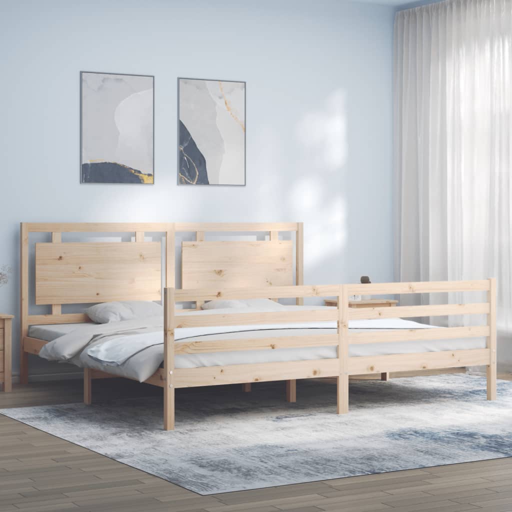 vidaXL Bed Frame without Mattress 200x200 cm Solid Wood