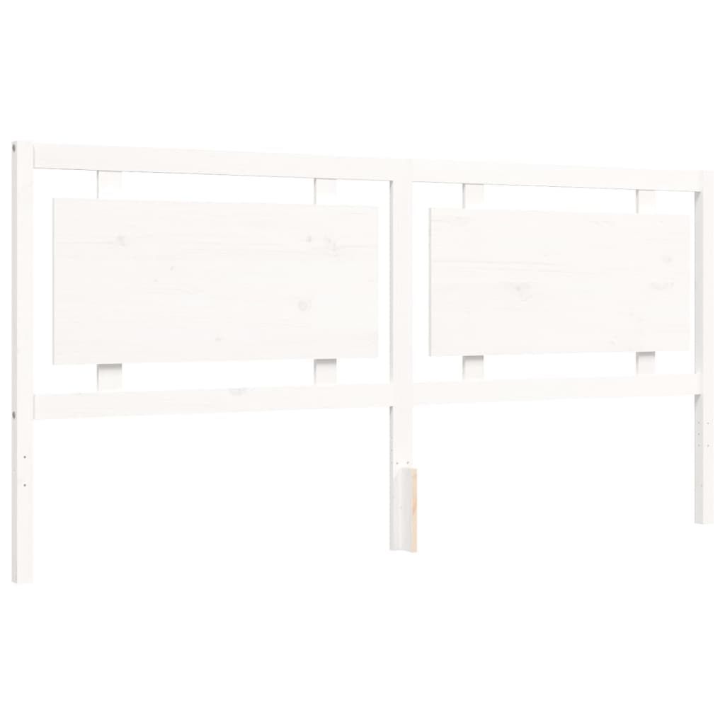 vidaXL Bed Frame without Mattress White 200x200 cm Solid Wood