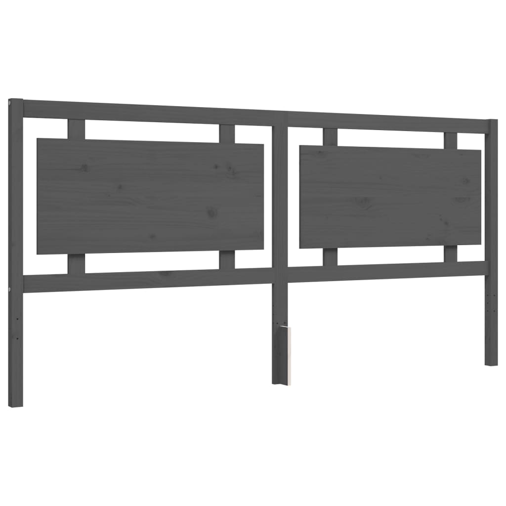 vidaXL Bed Frame without Mattress Grey 200x200 cm Solid Wood