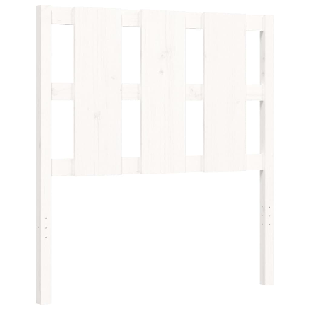 vidaXL Bed Frame without Mattress White Small Single Solid Wood