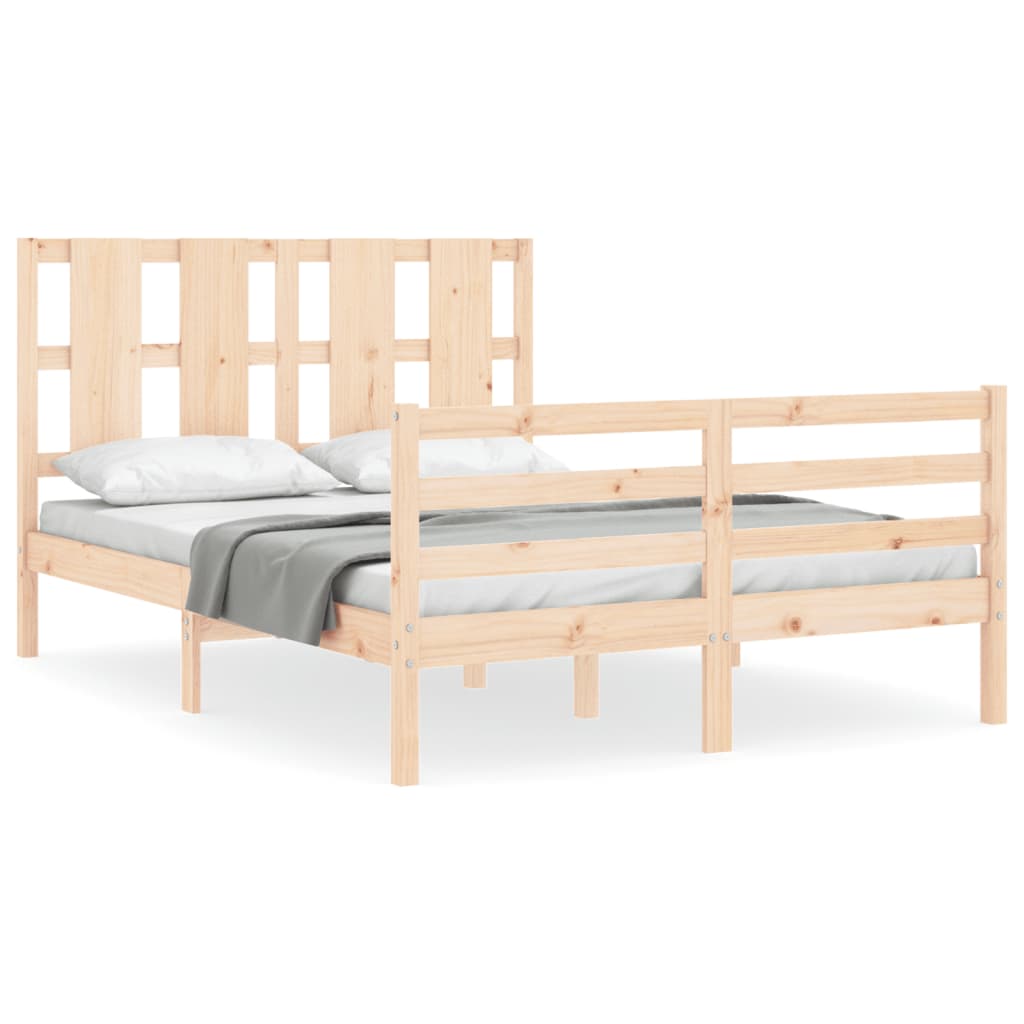 vidaXL Bed Frame without Mattress Small Double Solid Wood