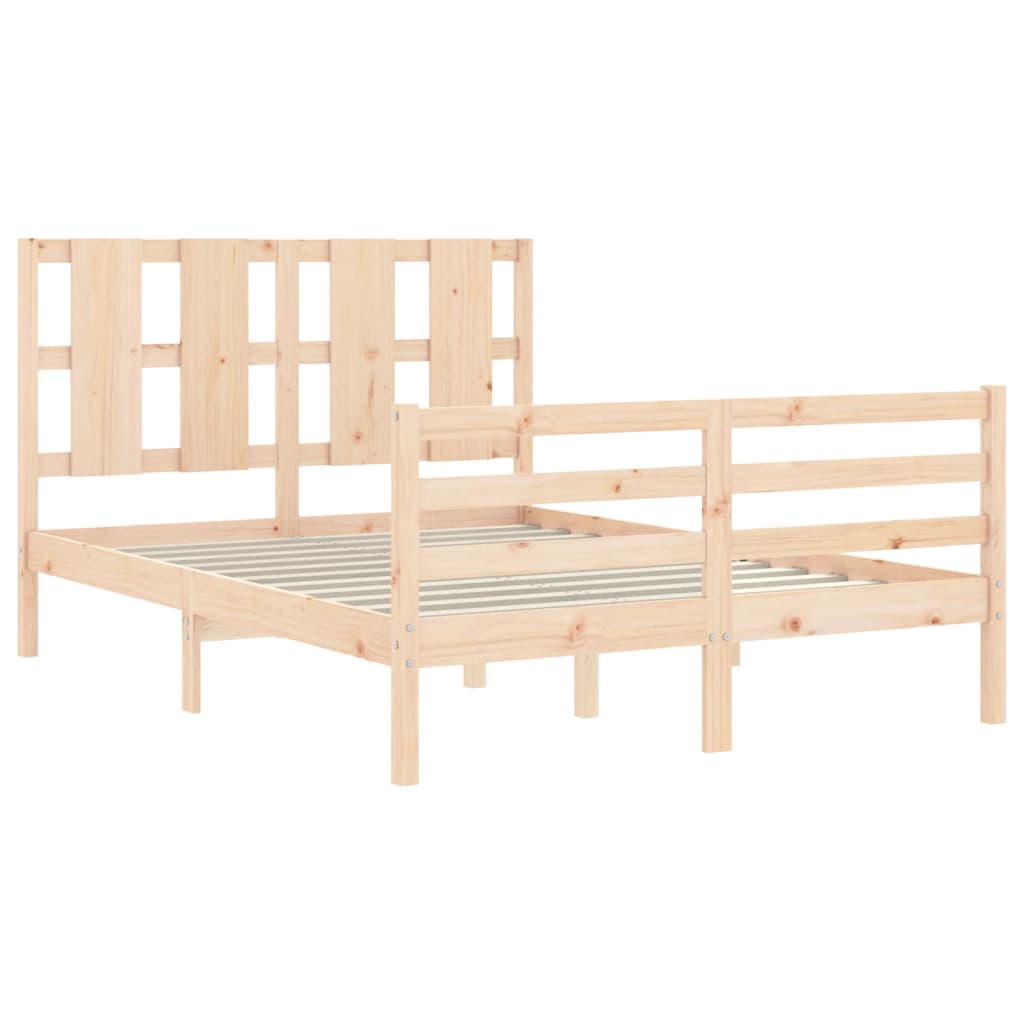 vidaXL Bed Frame without Mattress Small Double Solid Wood