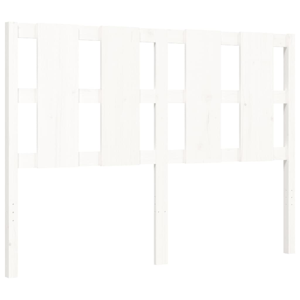 vidaXL Bed Frame without Mattress White Small Double Solid Wood