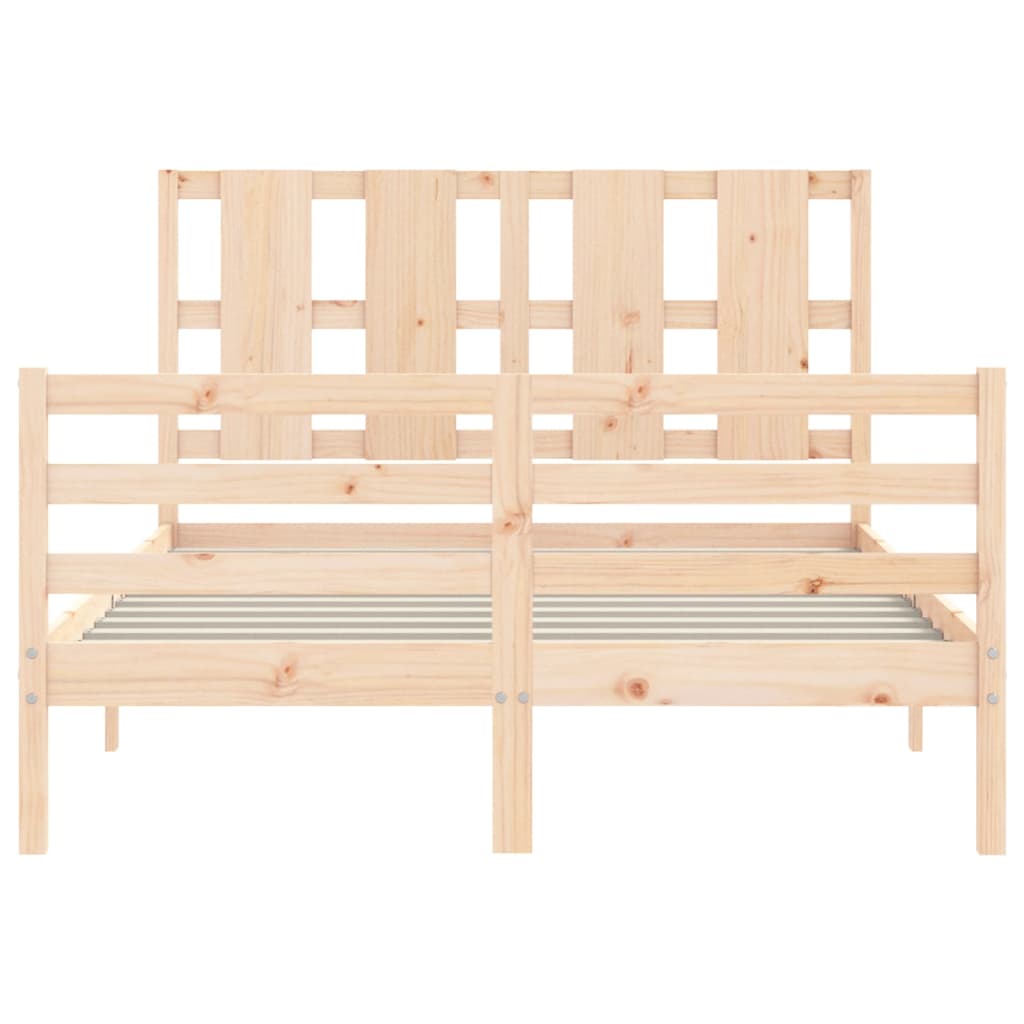 vidaXL Bed Frame without Mattress Double Solid Wood