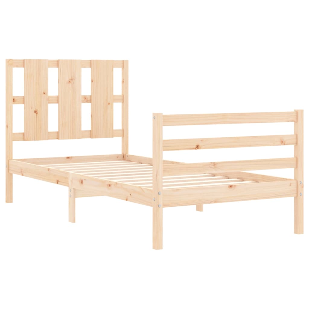 vidaXL Bed Frame without Mattress 90x200 cm Solid Wood