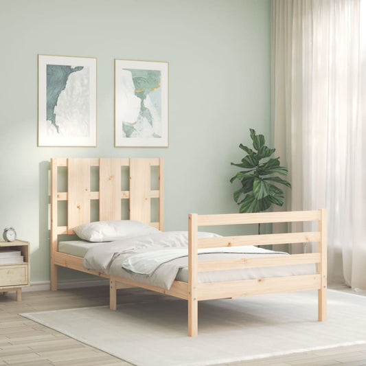 vidaXL Bed Frame without Mattress 90x200 cm Solid Wood