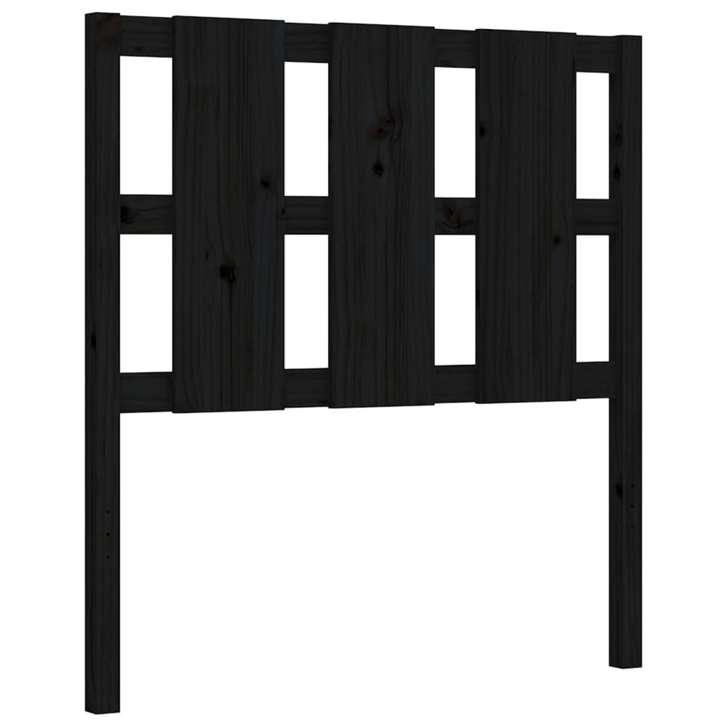 vidaXL Bed Frame without Mattress Black 90x200 cm Solid Wood