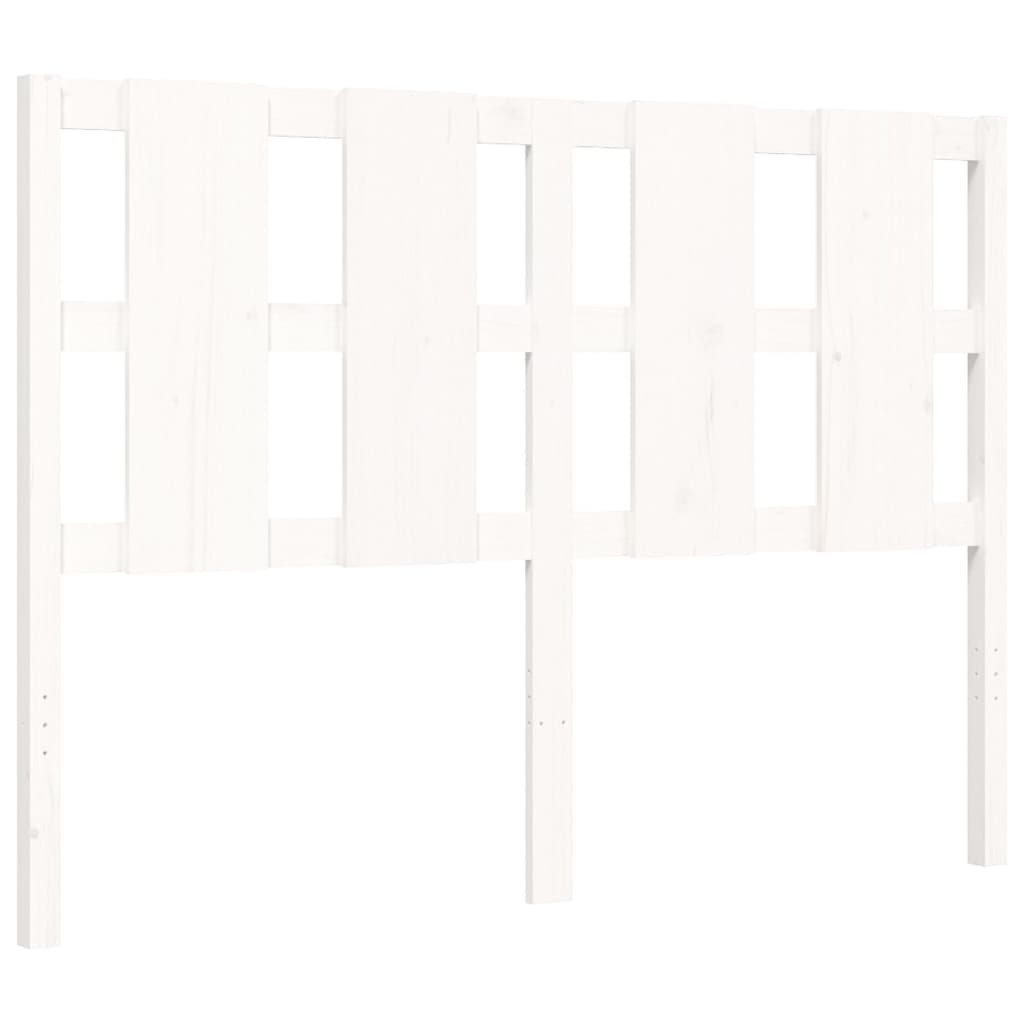 vidaXL Bed Frame without Mattress White 140x200 cm Solid Wood