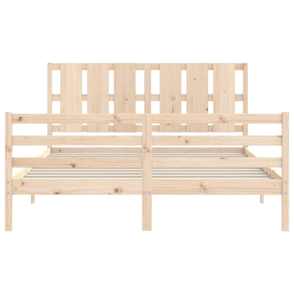 vidaXL Bed Frame without Mattress King Size Solid Wood