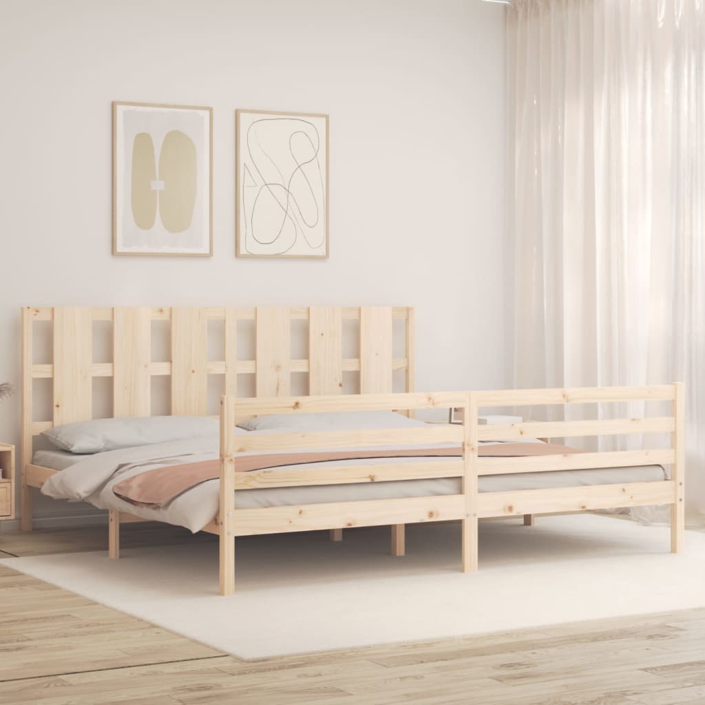 vidaXL Bed Frame without Mattress 200x200 cm Solid Wood