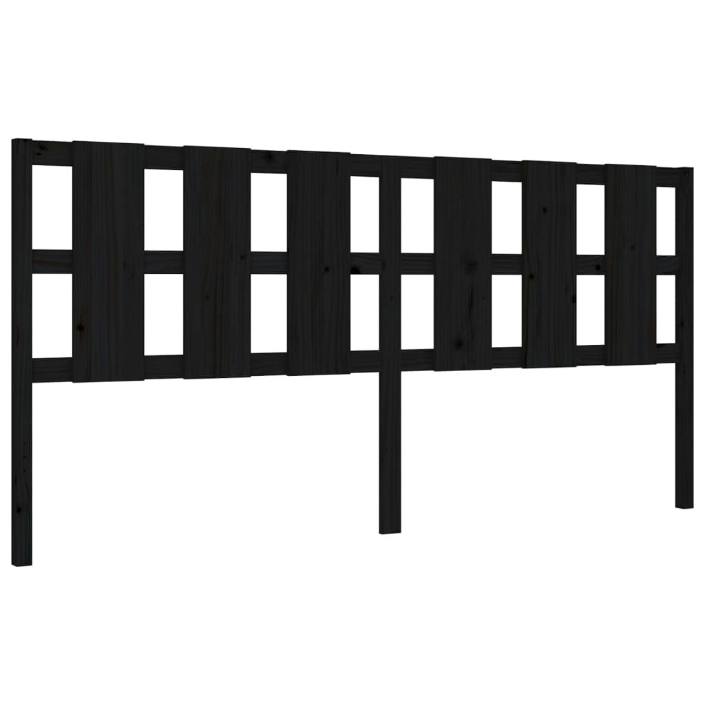 vidaXL Bed Frame without Mattress Black 200x200 cm Solid Wood