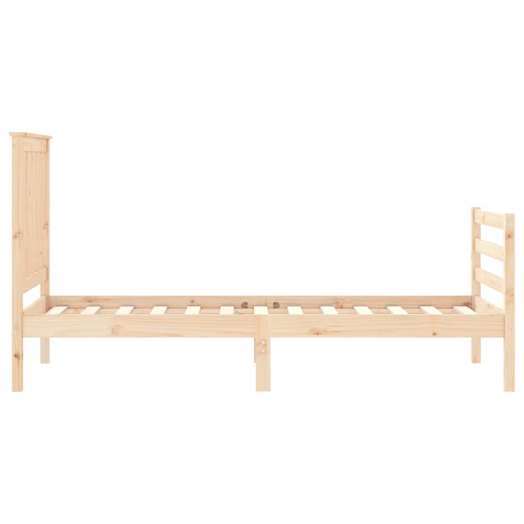 vidaXL Bed Frame without Mattress Small Single Solid Wood