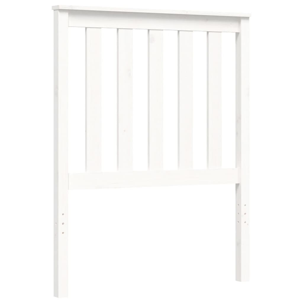 vidaXL Bed Frame without Mattress White Small Single Solid Wood