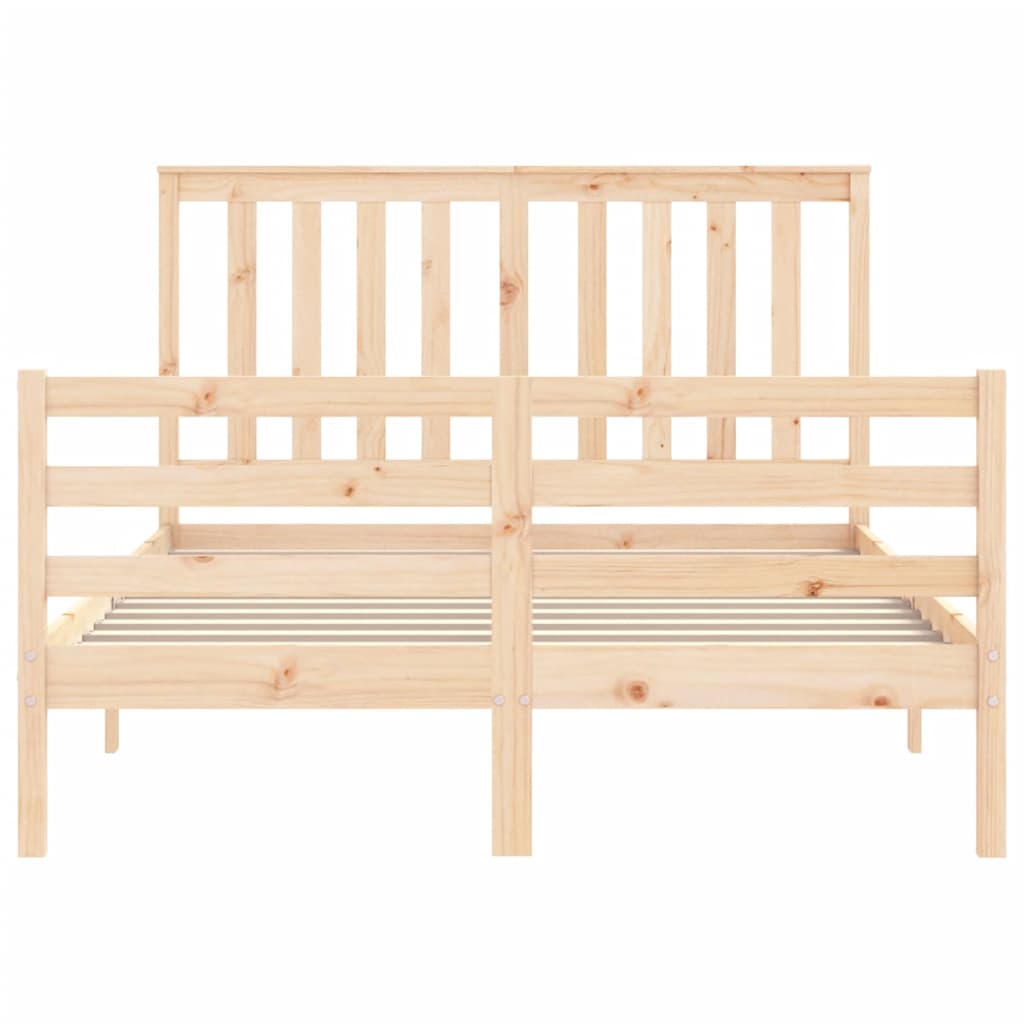 vidaXL Bed Frame without Mattress Double Solid Wood