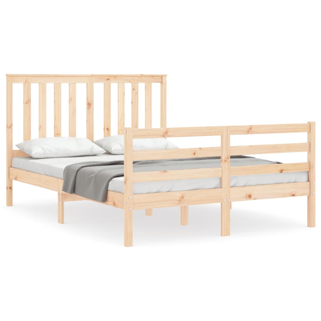 vidaXL Bed Frame without Mattress 140x190 cm Solid Wood