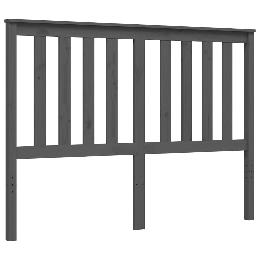 vidaXL Bed Frame without Mattress Grey 140x190 cm Solid Wood