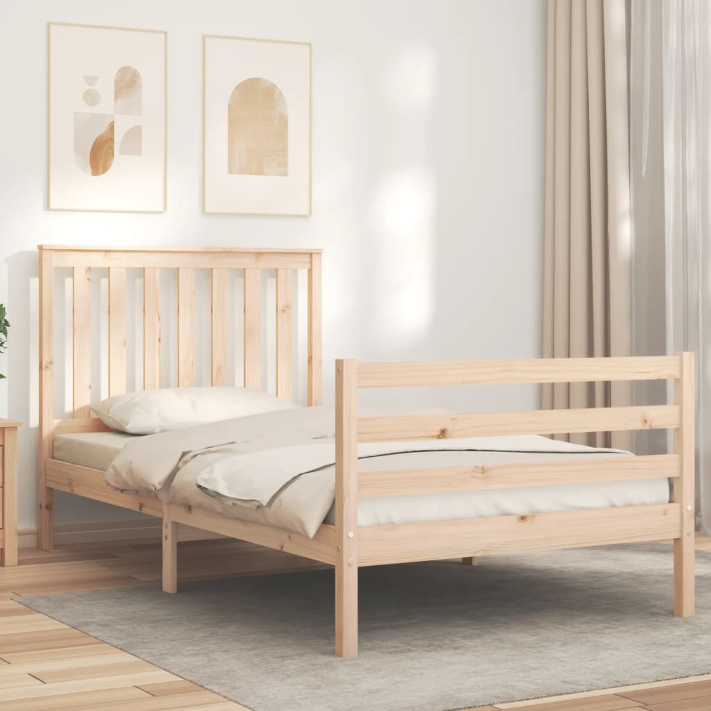 vidaXL Bed Frame without Mattress 100x200 cm Solid Wood