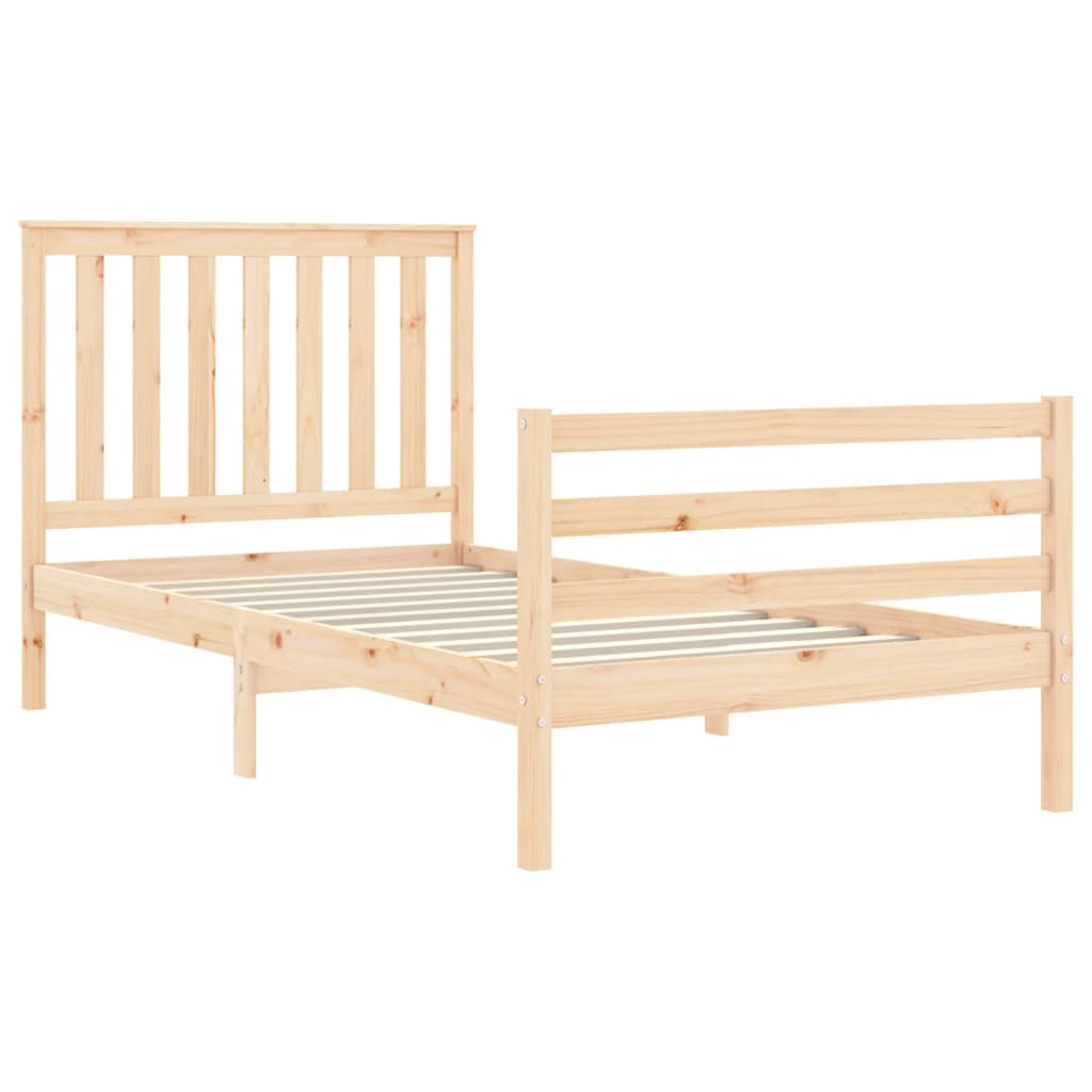 vidaXL Bed Frame without Mattress 100x200 cm Solid Wood