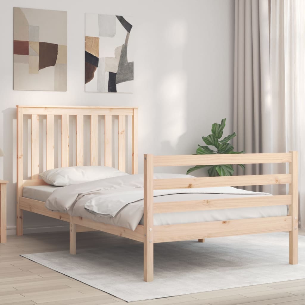 vidaXL Bed Frame without Mattress 100x200 cm Solid Wood