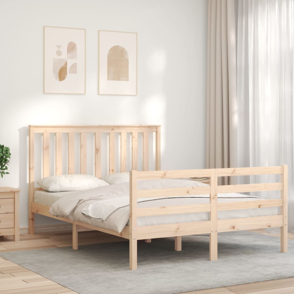 vidaXL Bed Frame without Mattress 140x200 cm Solid Wood