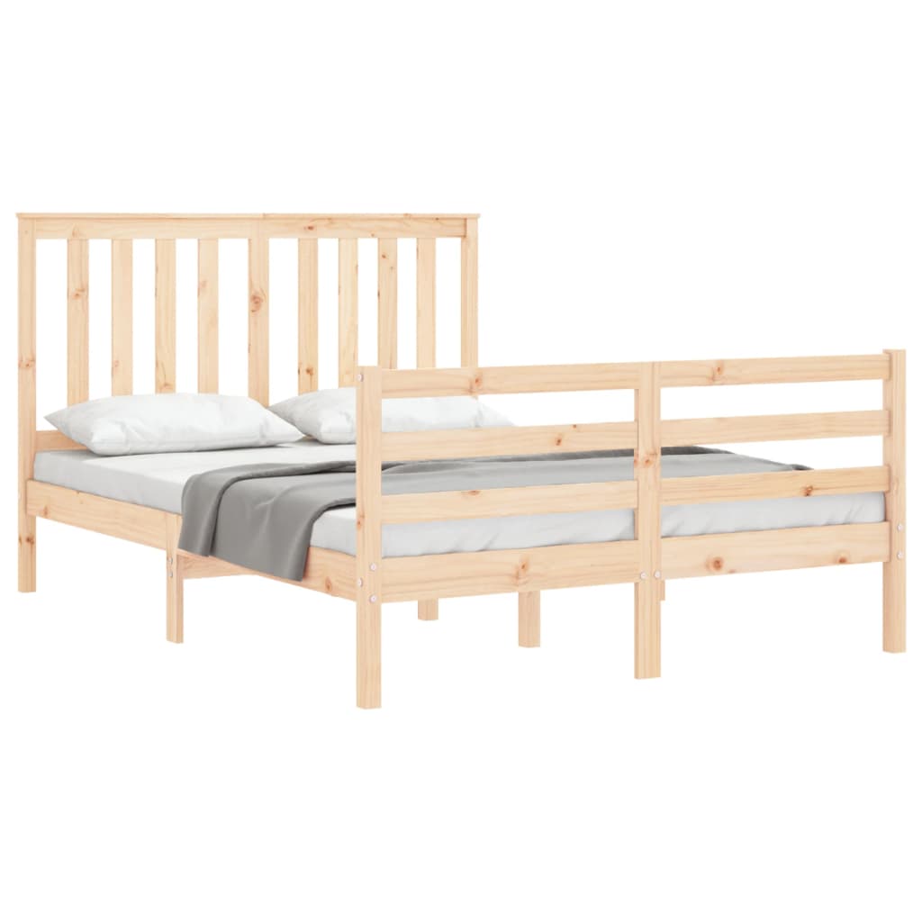 vidaXL Bed Frame without Mattress 140x200 cm Solid Wood