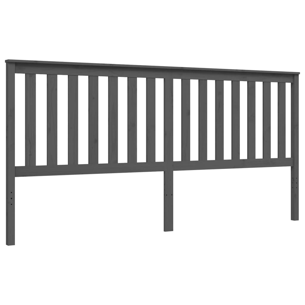 vidaXL Bed Frame without Mattress Grey 200x200 cm Solid Wood