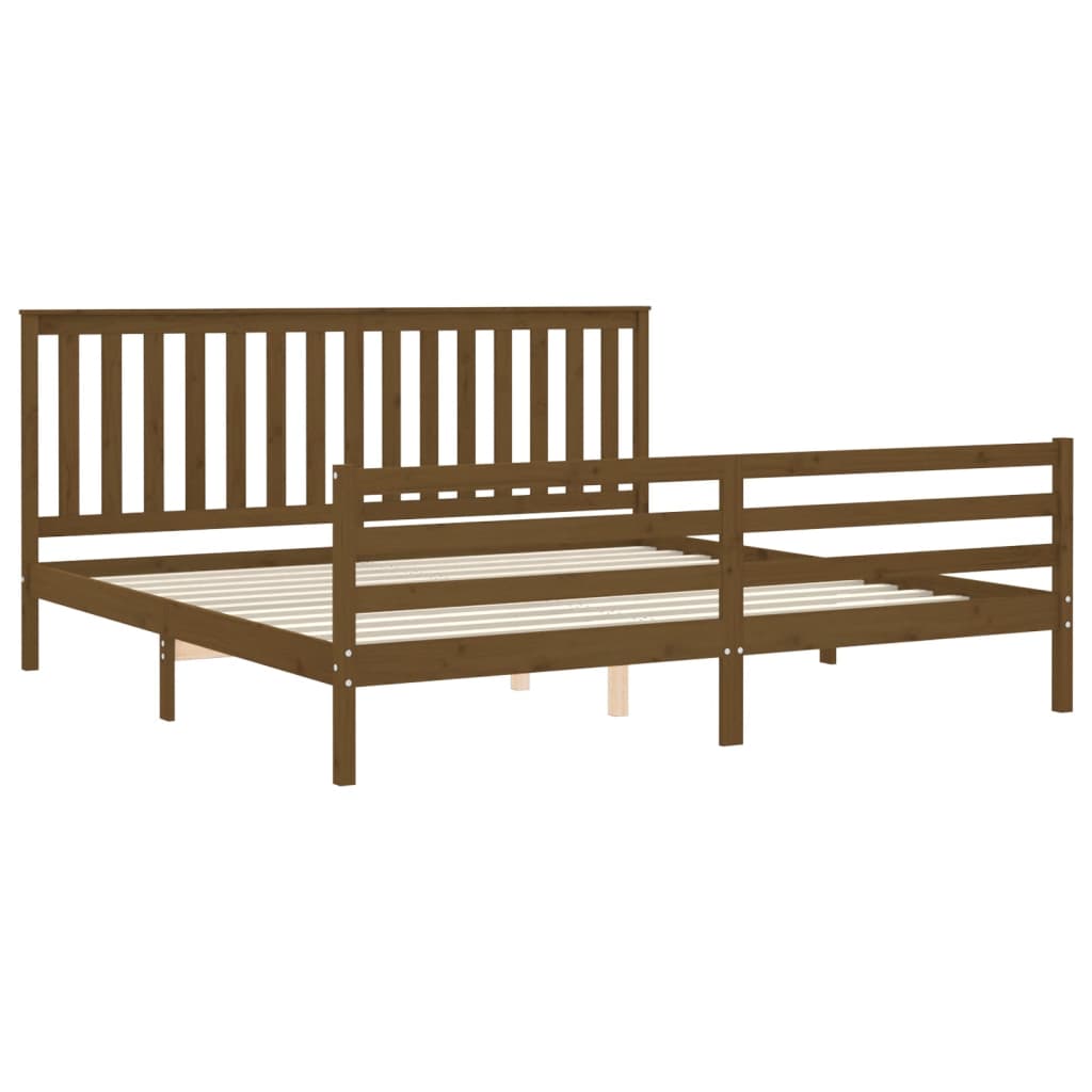 vidaXL Bed Frame without Mattress Honey Brown 200x200 cm Solid Wood