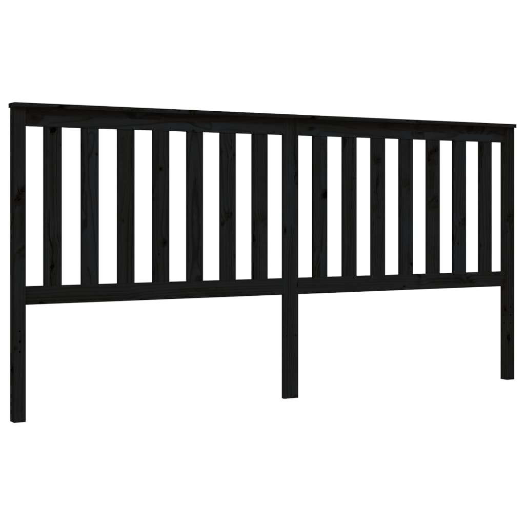 vidaXL Bed Frame without Mattress Black 200x200 cm Solid Wood