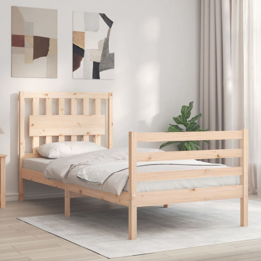 vidaXL Bed Frame without Mattress Single Solid Wood