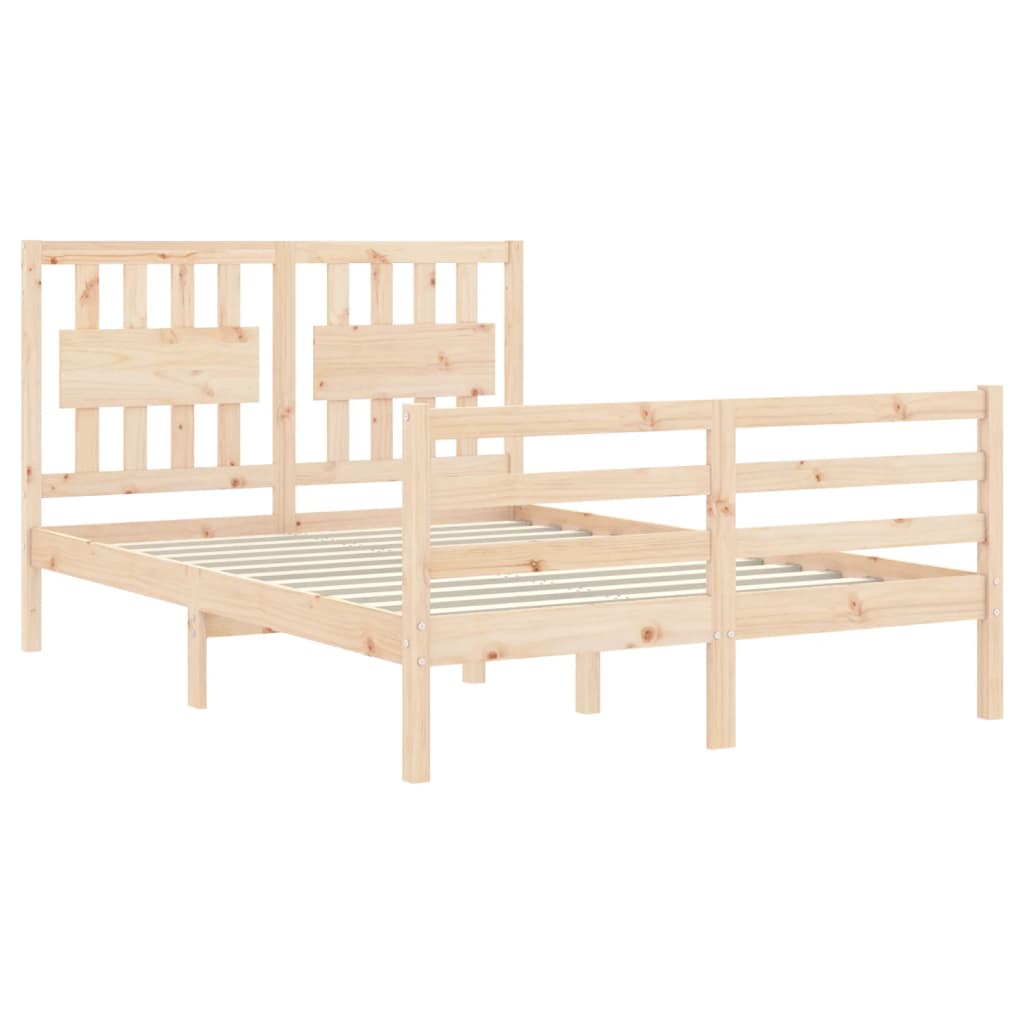 vidaXL Bed Frame without Mattress Double Solid Wood