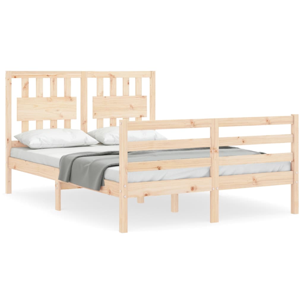 vidaXL Bed Frame without Mattress 140x190 cm Solid Wood